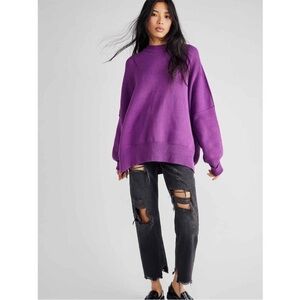 Free People Easy Street Tunic Sweater in Sparkling Grape